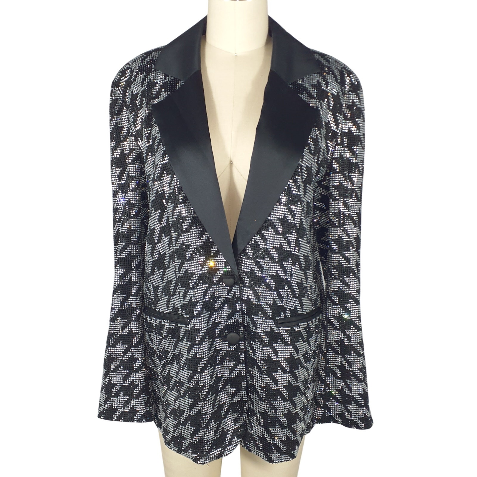 Retrofete Embellished Black Ivy Blazer Size S